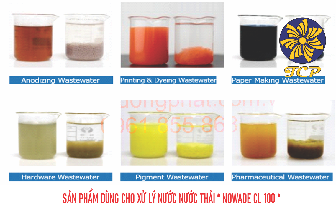 Hóa chất xử lý màu " NOWADE CL 100 "
