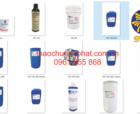 Hóa chất tẩy rửa công nghiệp (Tẩy rỉ sét, chống ăn mòn, làm sạch máy móc và thiết bị)